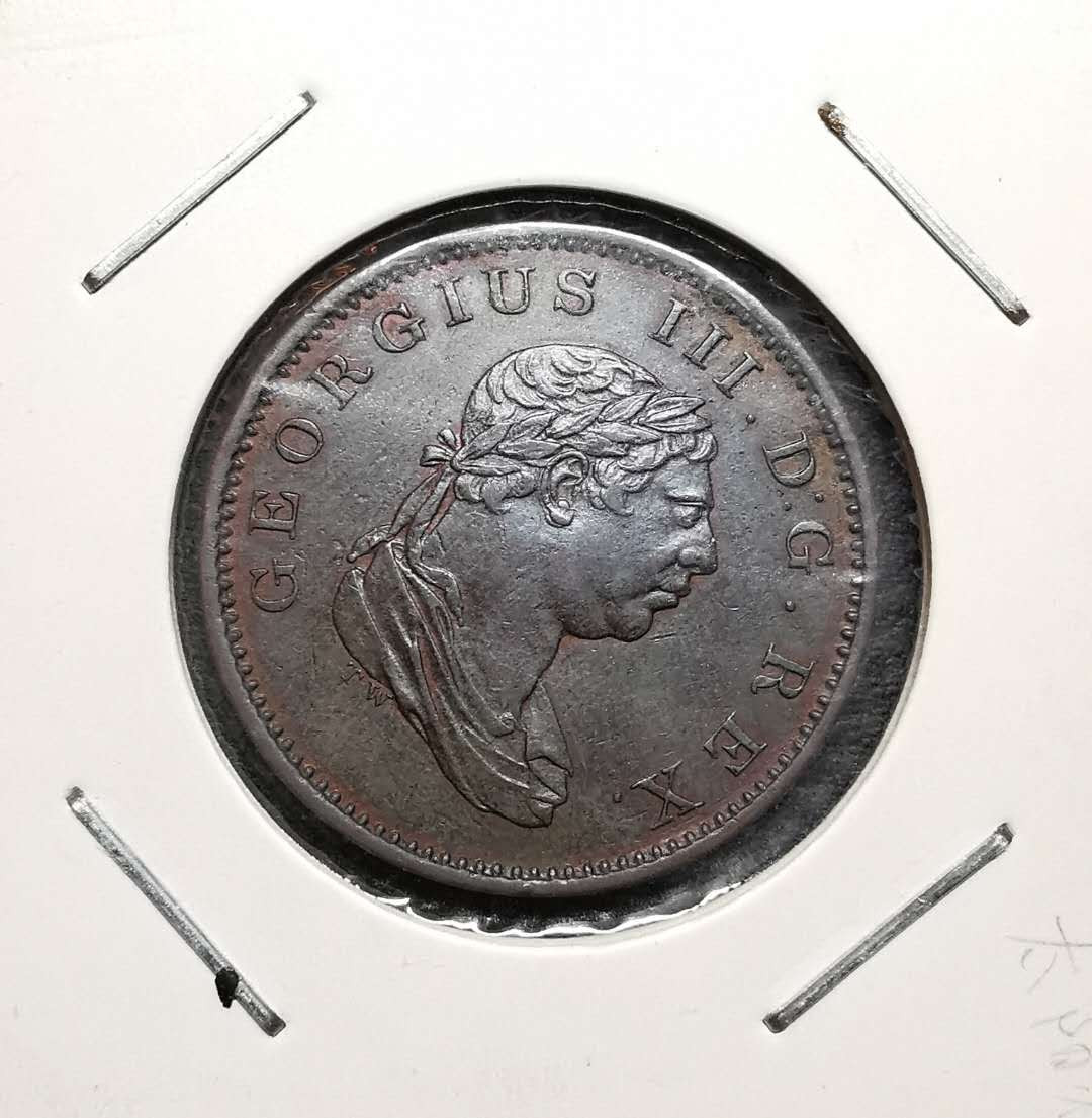 凡希社世界钱币微拍第一百四十二期 1813埃斯奎波乔三1/2ST铜XF