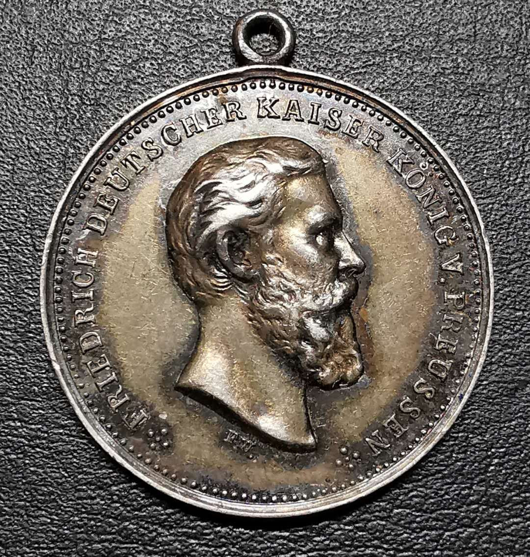 凡希社世界钱币微拍第一百四十二期 1888腓特烈三世逝世纪念银章 28mm