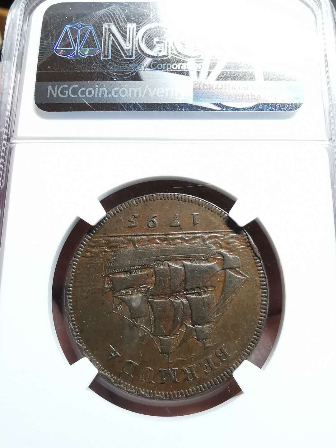 凡希社世界钱币微拍第一百四十二期 1793百慕大乔三便士NGC-AU53好品稀少！