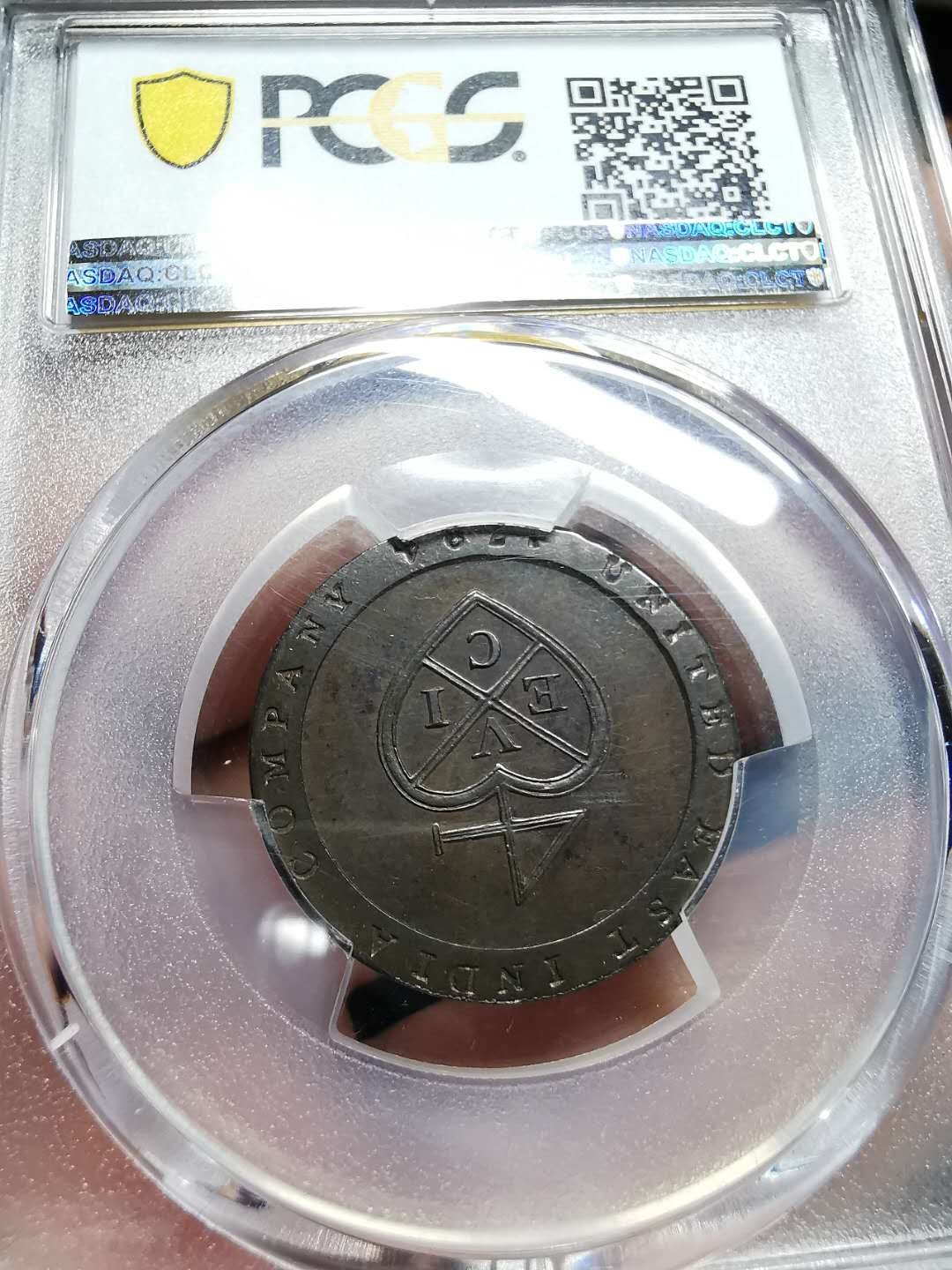 凡希社世界钱币微拍第一百四十二期 1794英属印度马德拉斯1/96卢比精铸PCGS-PF63铜色醇厚！