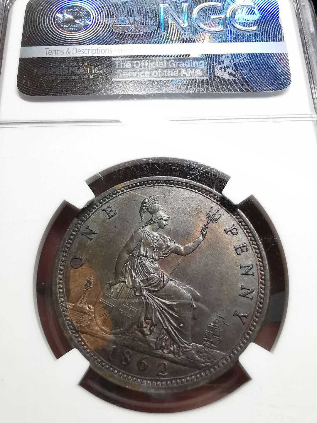 凡希社世界钱币微拍第一百四十二期 1862英国小维便士NGC-MS62