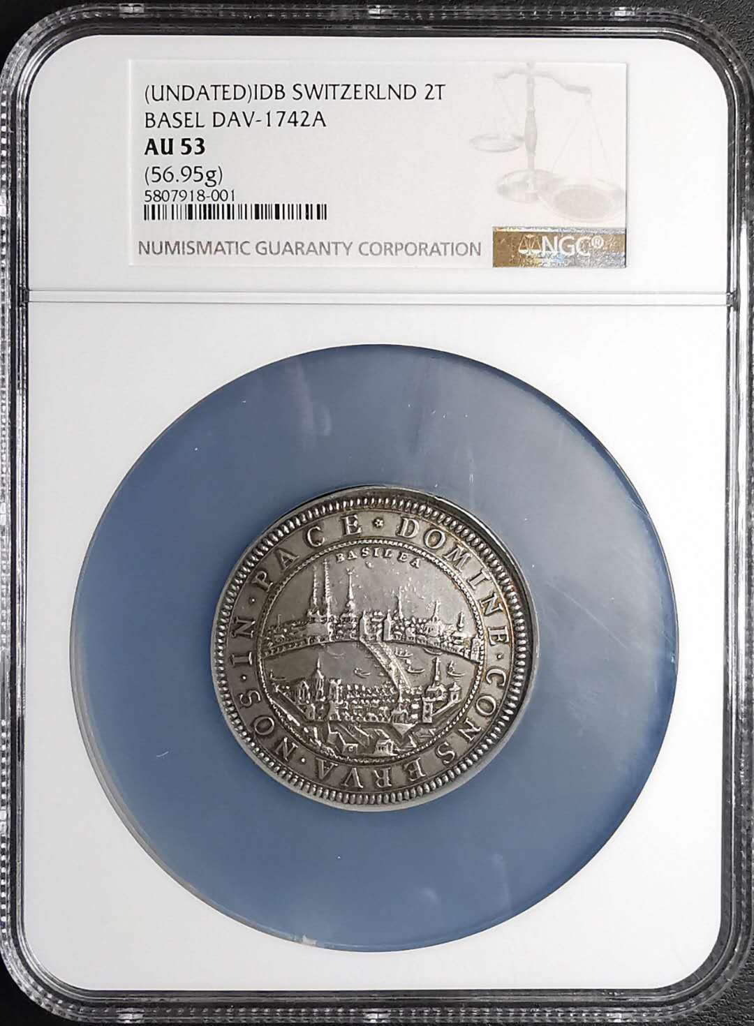 凡希社世界钱币微拍第一百四十二期 荐！约1710巴塞尔景观两泰勒大银NGC-AU53稀少品种！