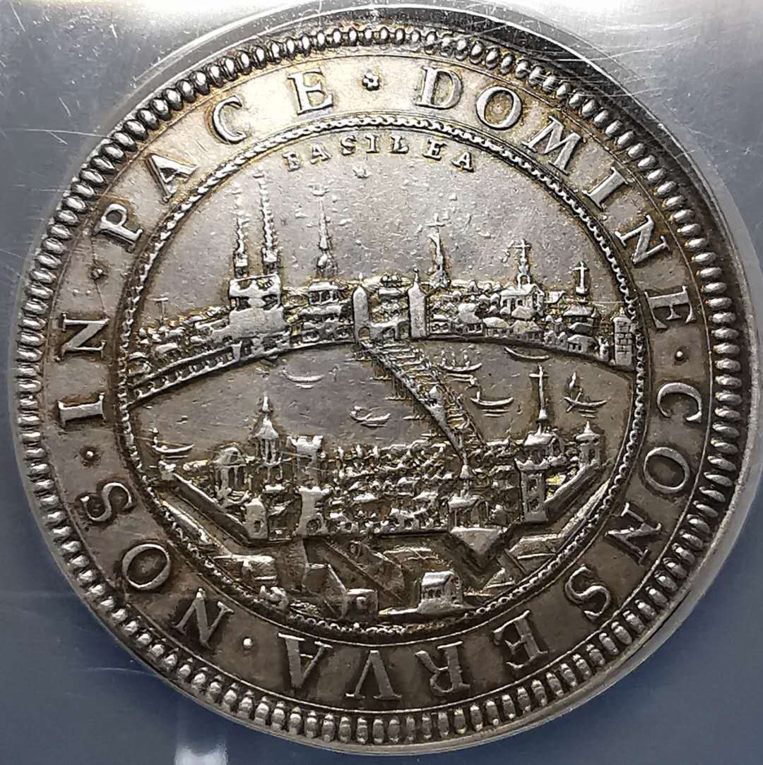 凡希社世界钱币微拍第一百四十二期 荐！约1710巴塞尔景观两泰勒大银NGC-AU53稀少品种！