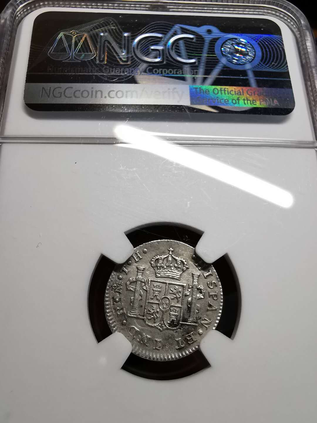 凡希社世界钱币微拍第一百四十二期 1808墨西哥卡四1/2R小双柱NGC-UNCD