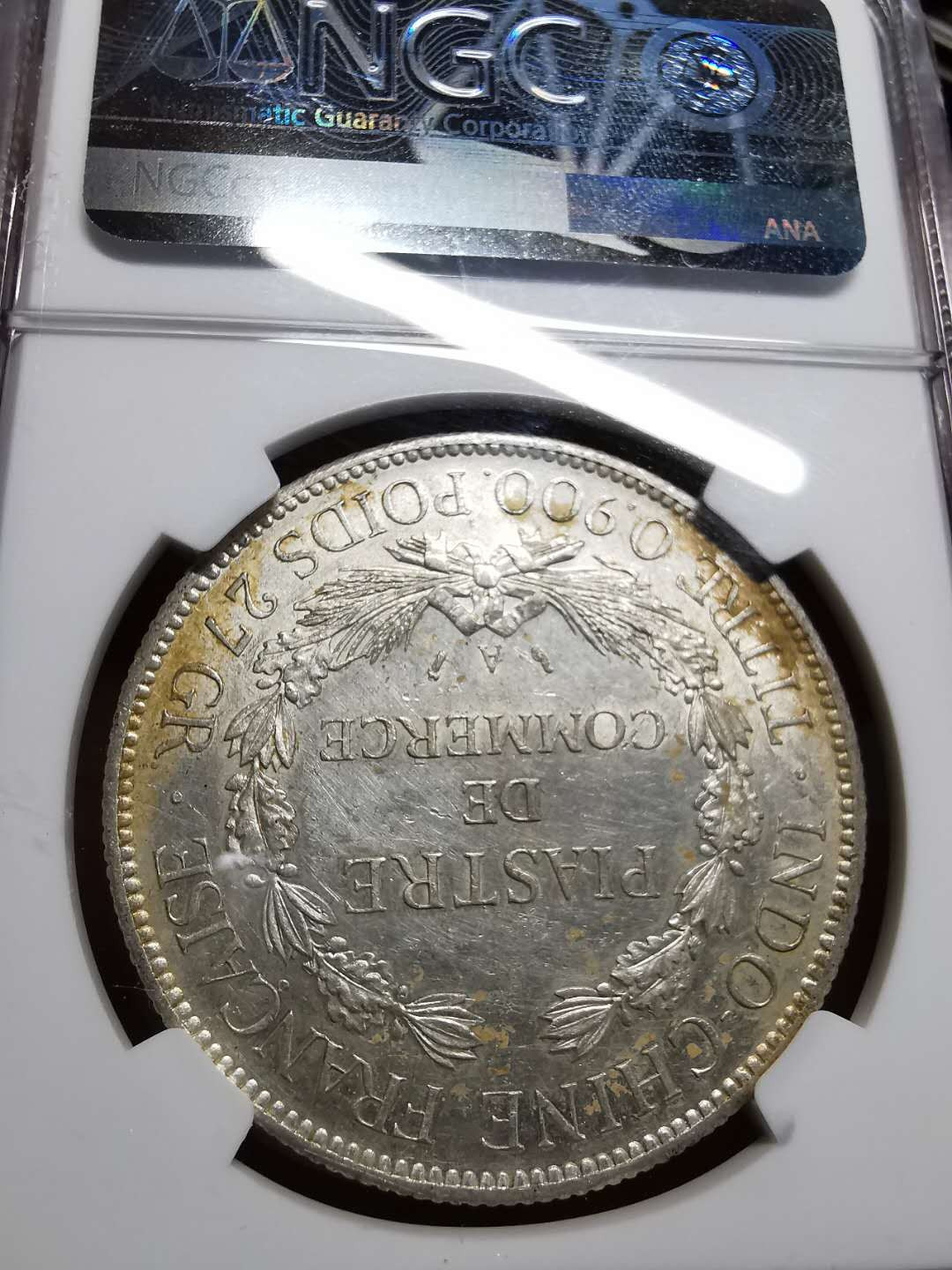 凡希社世界钱币微拍第一百四十二期 1896法属印度支那皮亚斯特NGC-UNCD