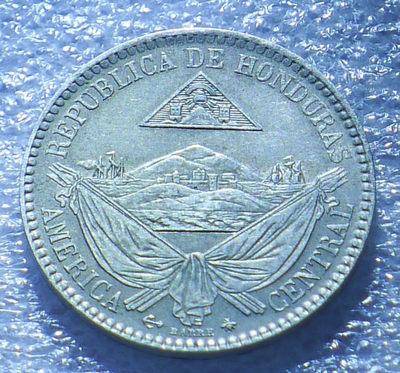 世界钱币章牌书籍专场拍卖11.01 1869年 洪都拉斯 1/4瑞尔 