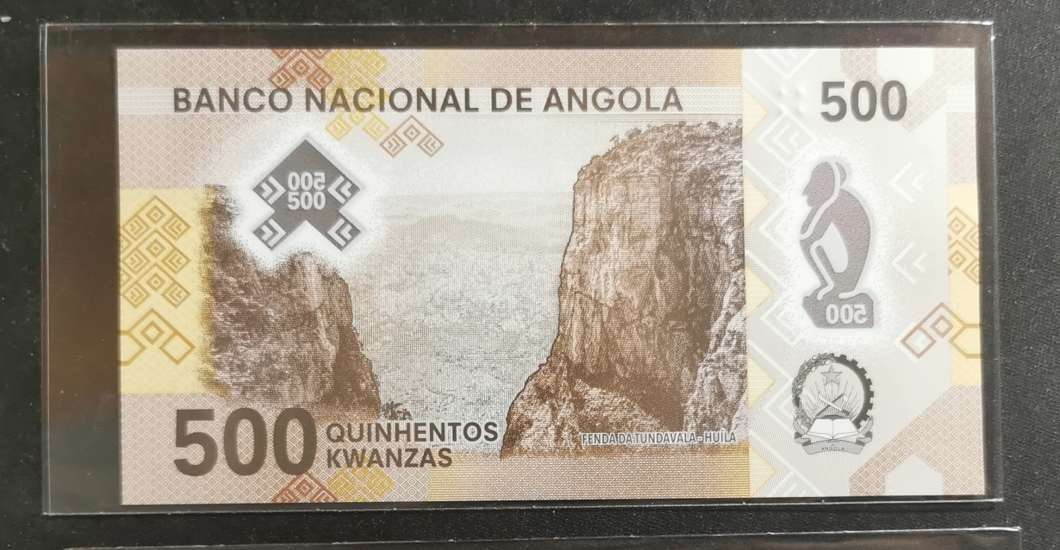 【鲸贝乐淘】千字文·第“策功茂实，勒碑刻铭”号拍卖 【2020年新钞】安哥拉🇦🇴 500元A冠塑料钞，FA首发冠5元，全新全品都是UNC 