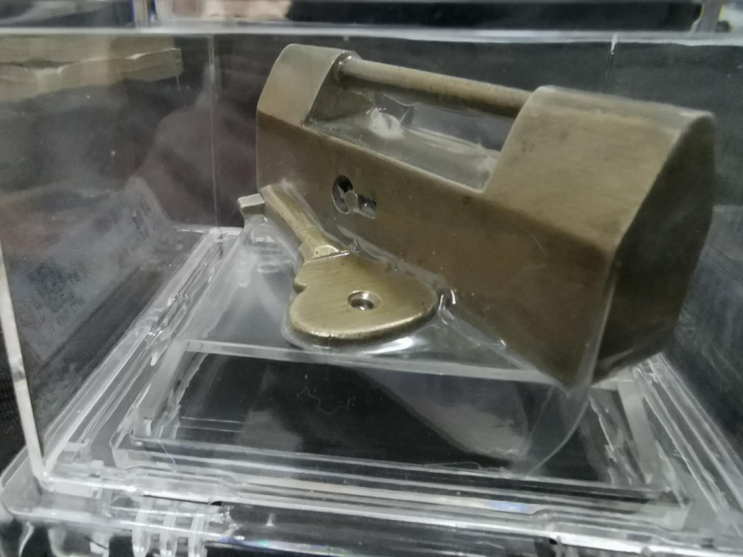 闽南收藏第2期 稀有品种清朝铜锁一把公博评级精品