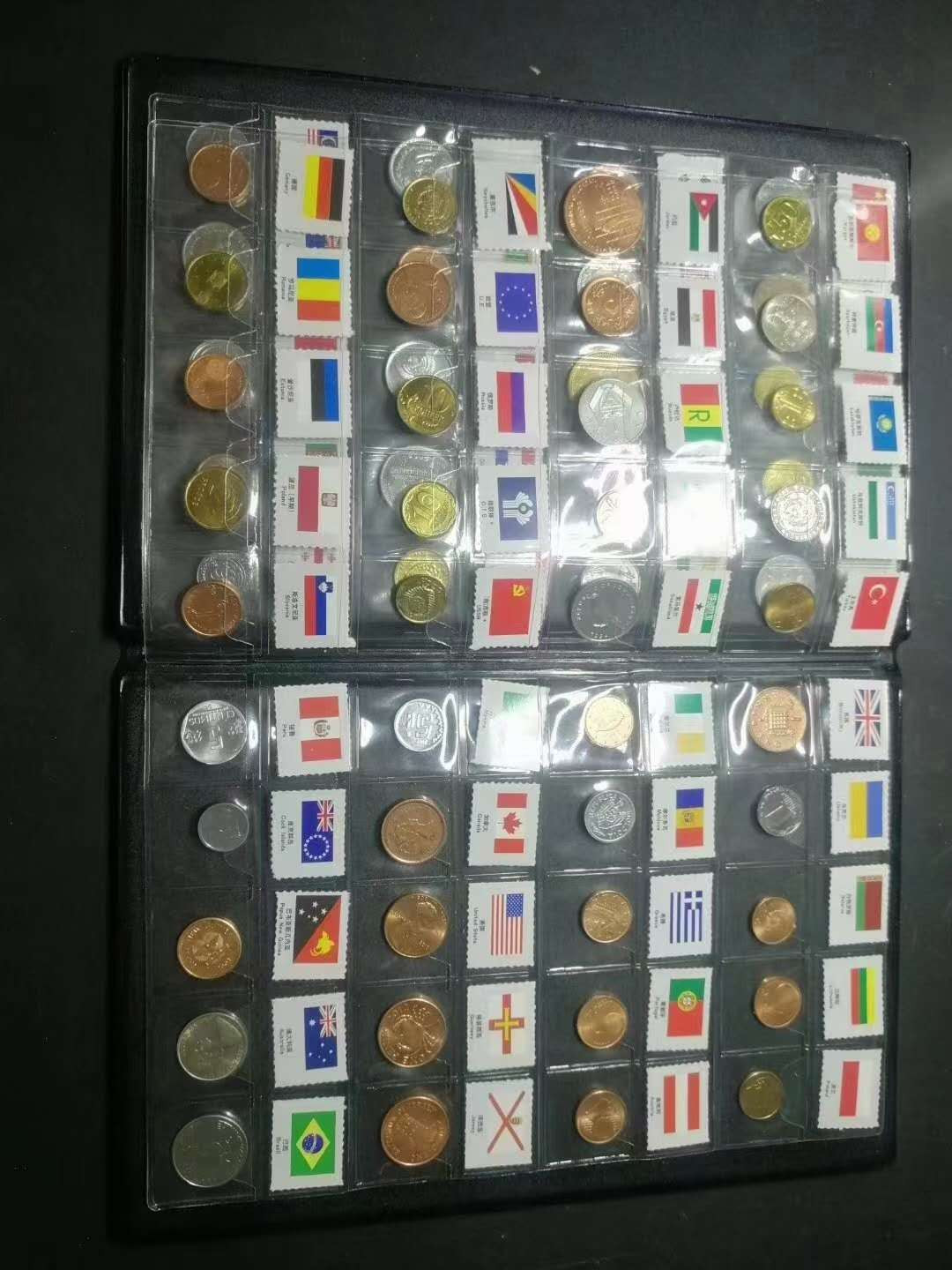 闽南收藏拍卖第1期 外币全不同60枚一起带册带国旗