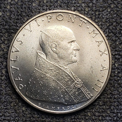 0起1加-纯粹捡漏拍-03场 - 梵蒂冈1965年保罗六世500里拉银币