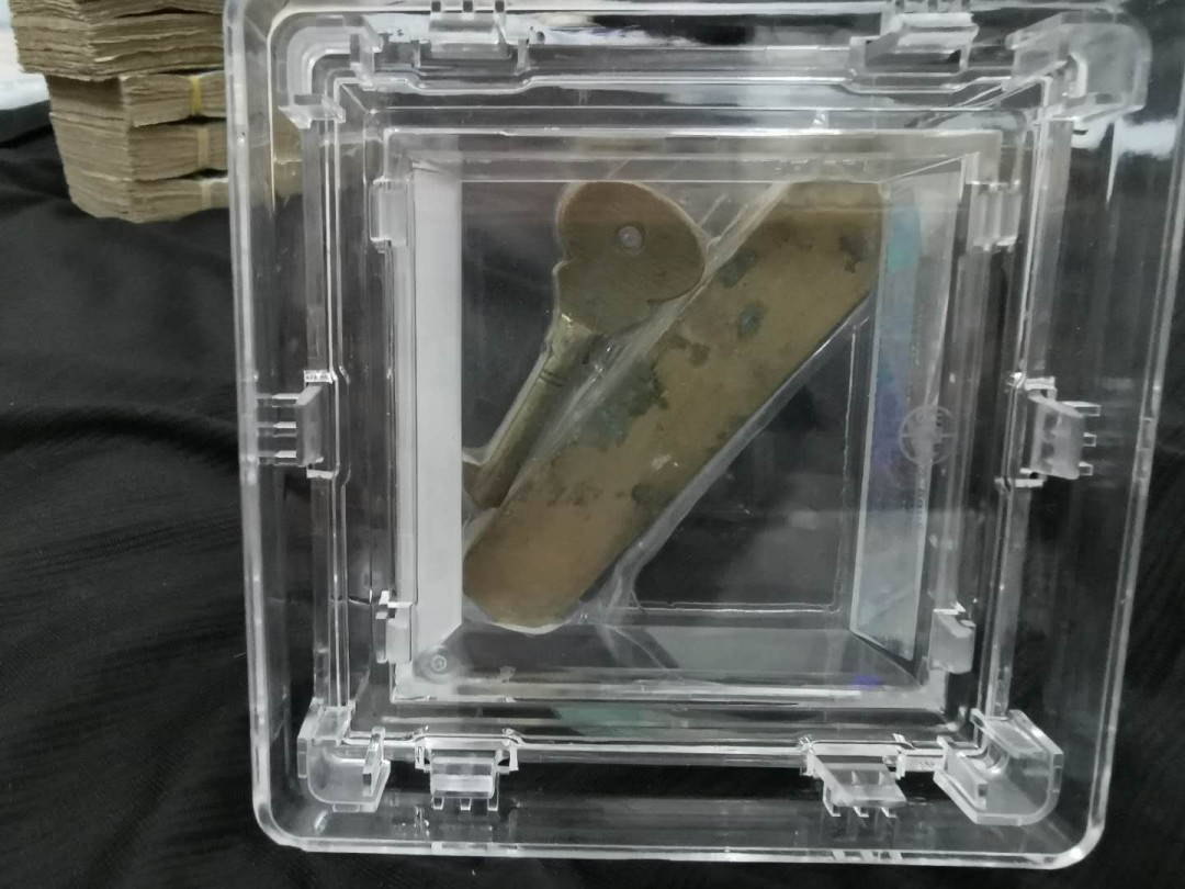 闽南收藏第2期 稀有品种清朝铜锁一把公博评级精品