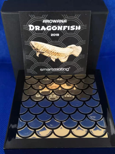 【随心拍&Getcoins】钱币拍卖第七十八期～ 帕劳2019年金龙鱼2盎司银币 高浮雕珐琅镀金工艺