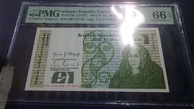 【囧羊收藏】精选微拍第八场 世界钱币共舞 1982年爱尔兰1镑 PMG66E 全新保真