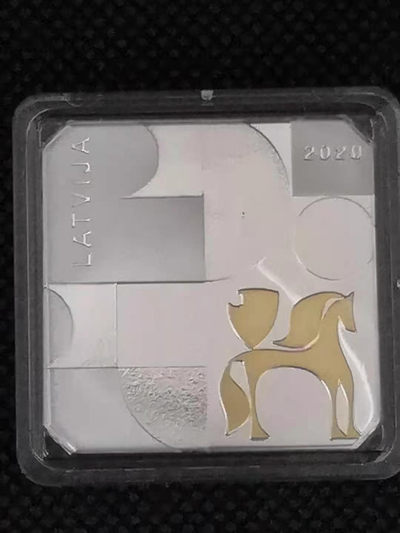 【随心拍&Getcoins】钱币拍卖第七十八期～ 拉脱维亚  现代艺术银币