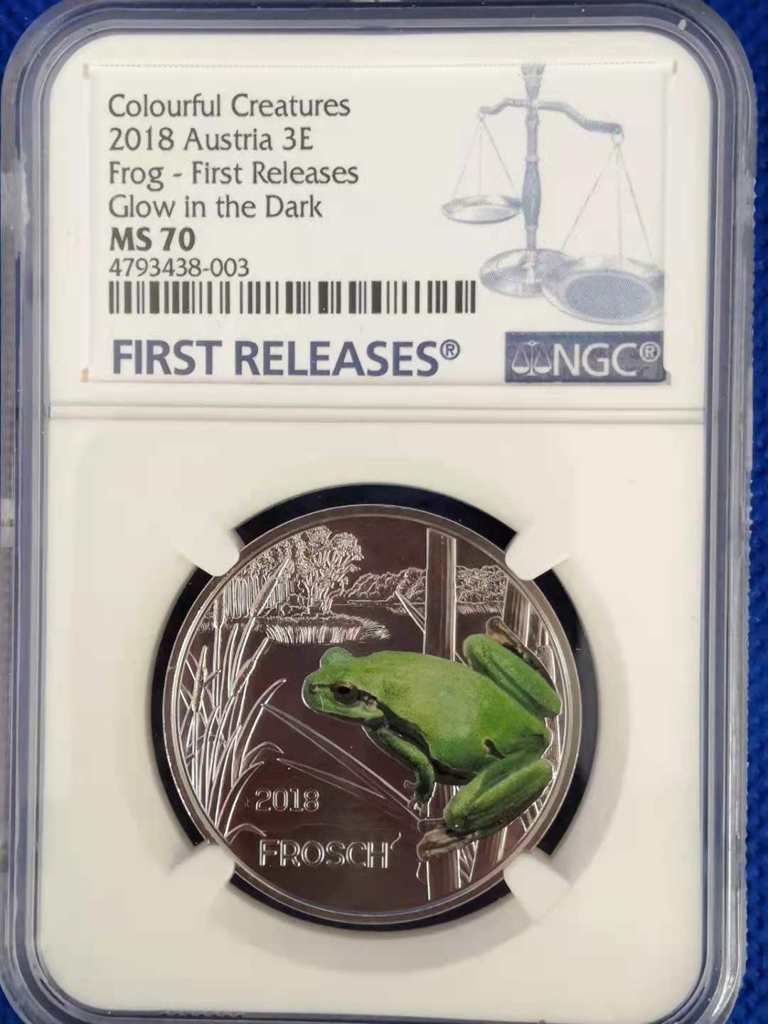 【随心拍&Getcoins】钱币拍卖第七十八期～ 奥地利夜光生物--青蛙
