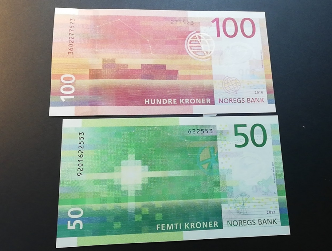 【YSculture】世界纸币 精选拍卖.第12期--各国钱币 全新   挪威 100/50元 2016年 1套2张 