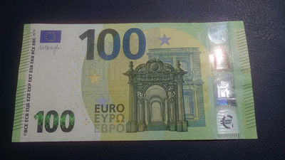 【囧羊收藏】精选微拍第八场 世界钱币共舞 2019年100欧元 全程无4双豹子号999333 全新UNC