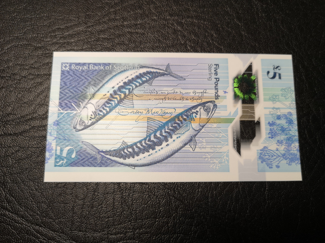 《外钞收藏家》第九十三期拍卖 苏格兰皇家银行 5镑 AA冠 全新UNC