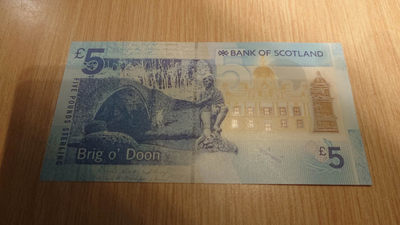 【囧羊收藏】精选微拍第八场 世界钱币共舞 2016年苏格兰5镑 首发AA冠 全新绝品