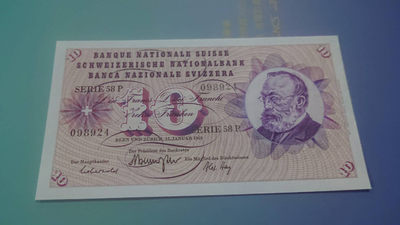 【囧羊收藏】精选微拍第八场 世界钱币共舞 1968年瑞士10法郎 全新UNC绝品
