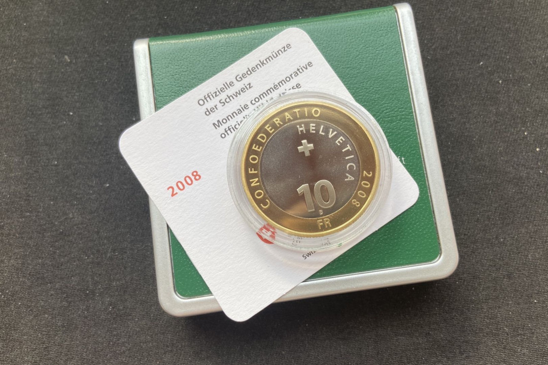 【币观天下】第131期钱币拍卖～ 【瑞士】2008年瑞士动物双色币