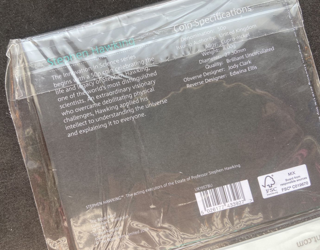 【币观天下】第131期钱币拍卖～ 【英国】英国黑洞卡册【霍金】