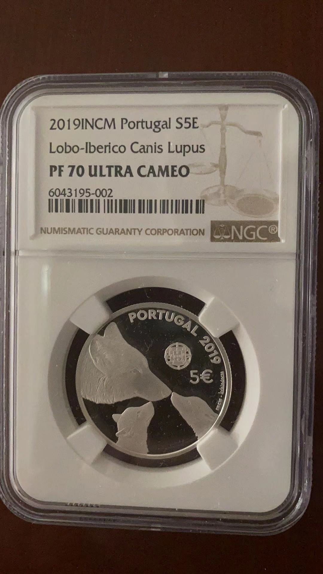 【币观天下】第131期钱币拍卖～ 【葡萄牙】5欧元狼银币