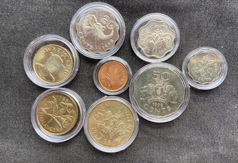 【币观天下】第131期钱币拍卖～ 【斯威士兰】流通纪念币8枚～