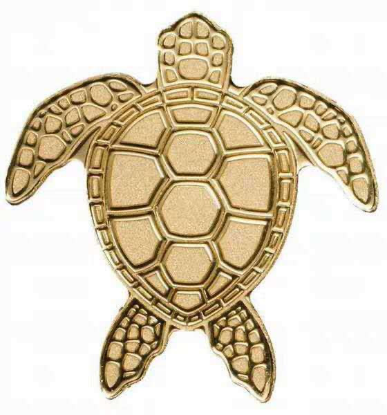 【币观天下】第131期钱币拍卖～ 帕劳海龟0.5克小金币  9999金0.5克