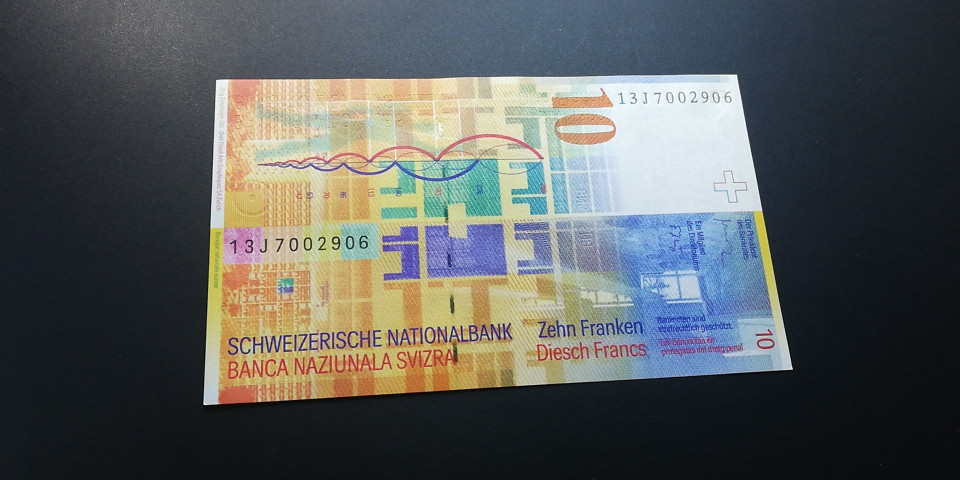 【YSculture】世界纸币 精选拍卖.第12期--各国钱币 全新 瑞士 新版  头版 10法郎