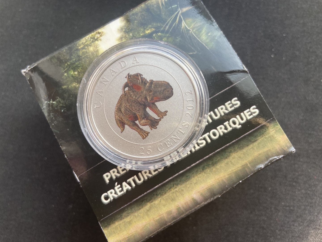 【币观天下】第131期钱币拍卖～ 【加拿大】2012夜光恐龙系列 厚鼻龙第一枚