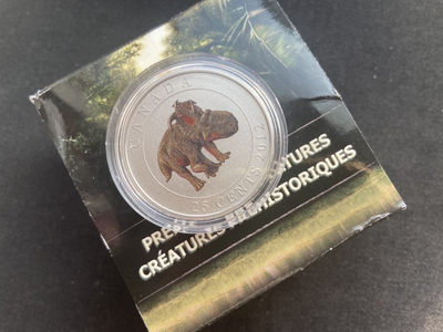 【币观天下】第131期钱币拍卖～ - 【加拿大】2012夜光恐龙系列 厚鼻龙第一枚