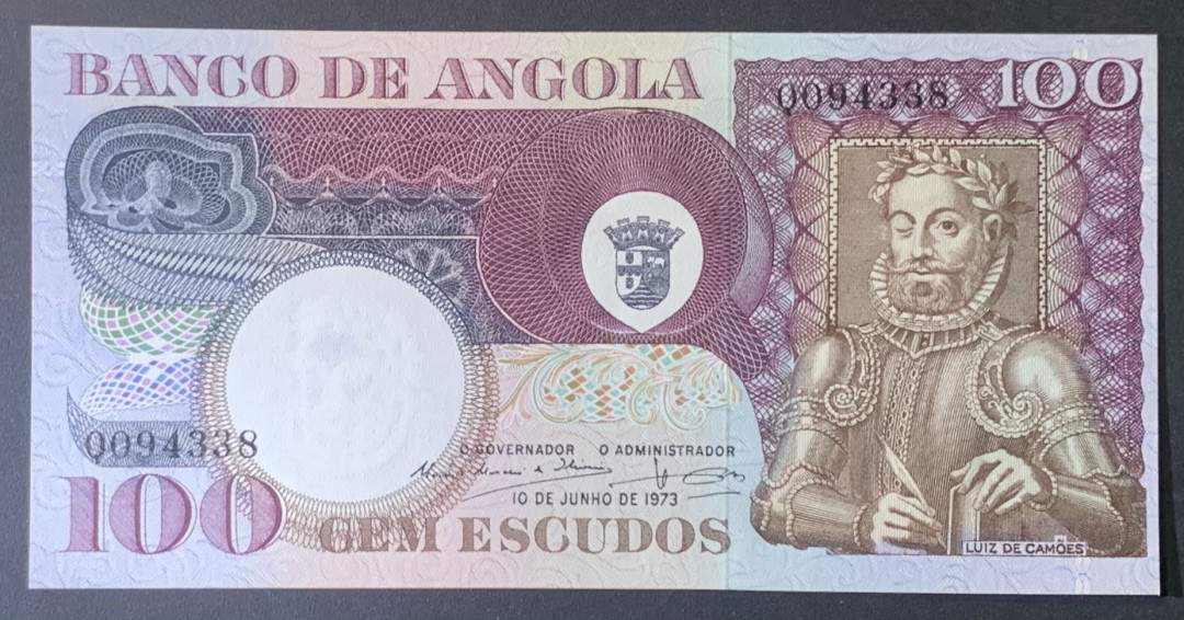 紫瑗钱币—微拍第122期—纸币场 葡属安哥拉 1973年 100埃斯库多（P-106） UNC