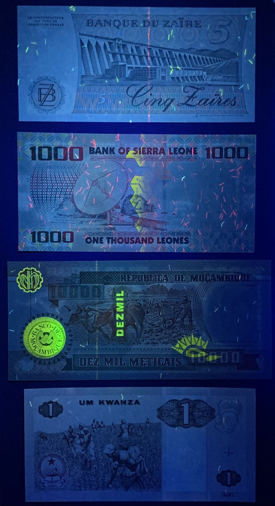 紫瑗钱币—微拍第122期—纸币场 非洲各国纸币 4枚一组 UNC 