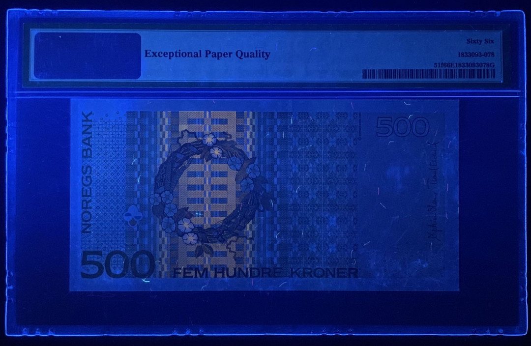 紫瑗钱币—微拍第122期—纸币场 挪威 2012年 500克朗 PMG 66 EPQ （P-51f）