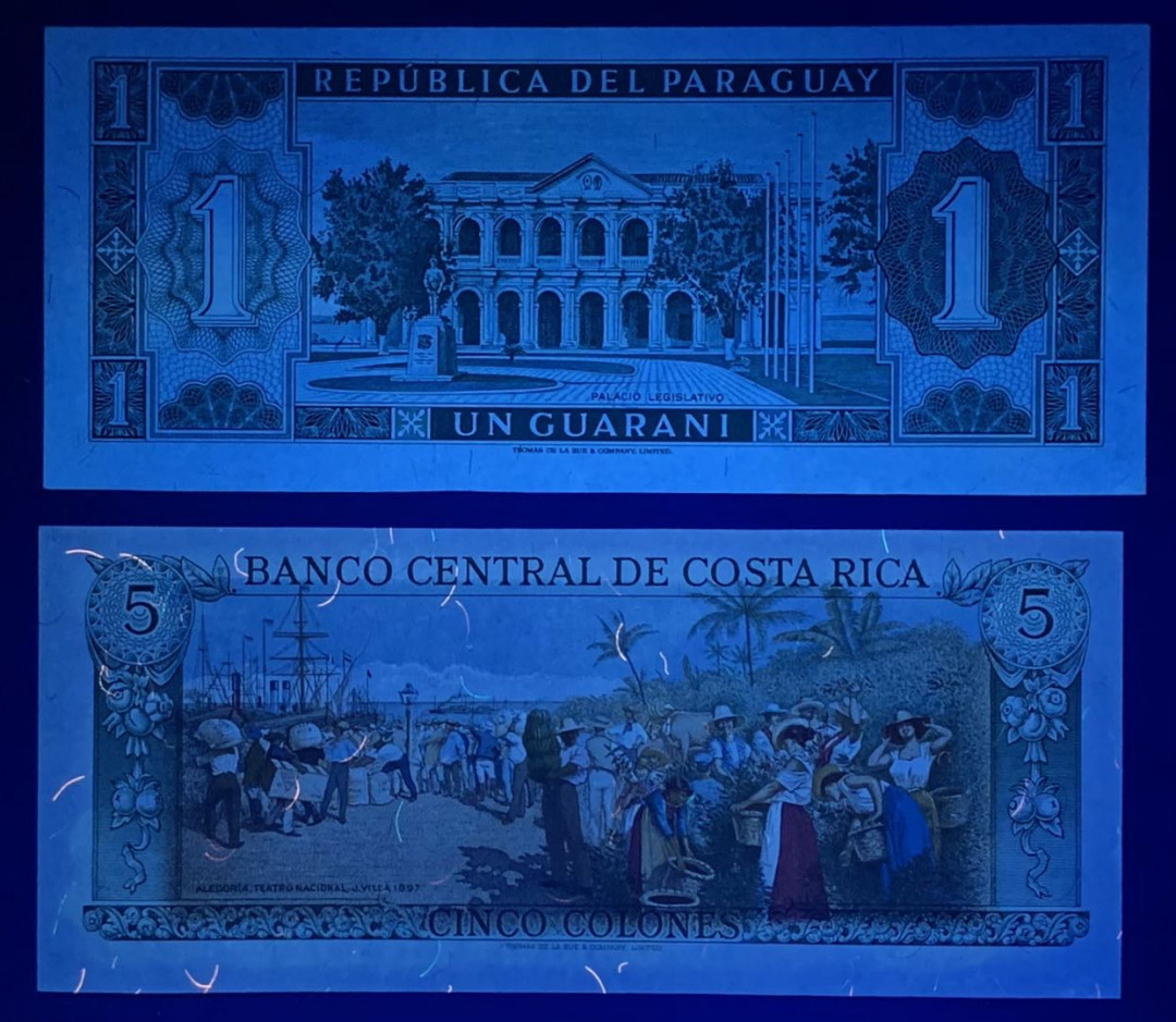 紫瑗钱币—微拍第122期—纸币场 巴拉圭 1952年 （P-193a）哥斯达黎加 1989年 5科朗 （P-236d）2枚一组 UNC