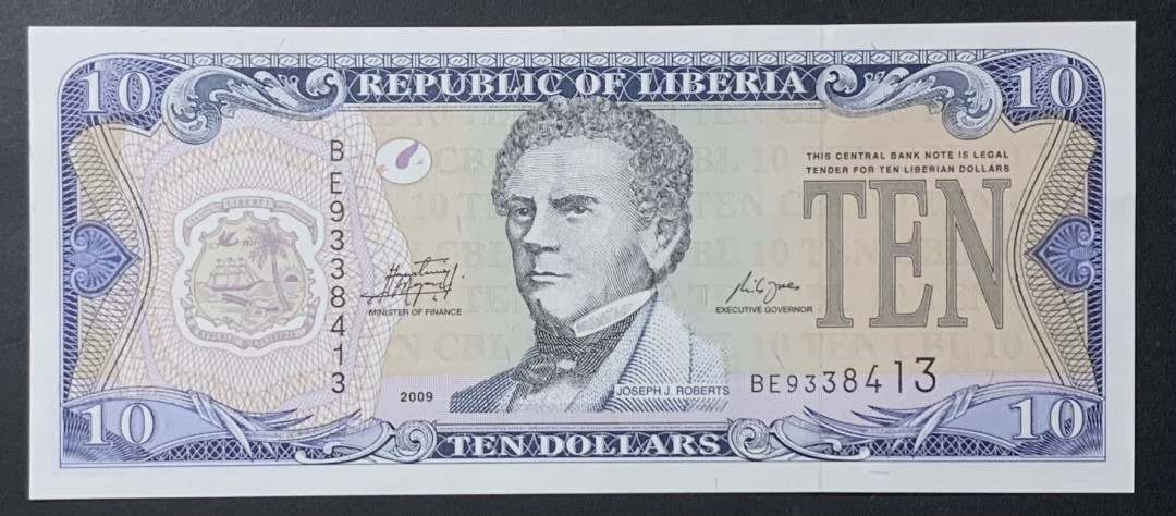 紫瑗钱币—微拍第122期—纸币场 利比里亚 2003年 10元 （P-27）UNC