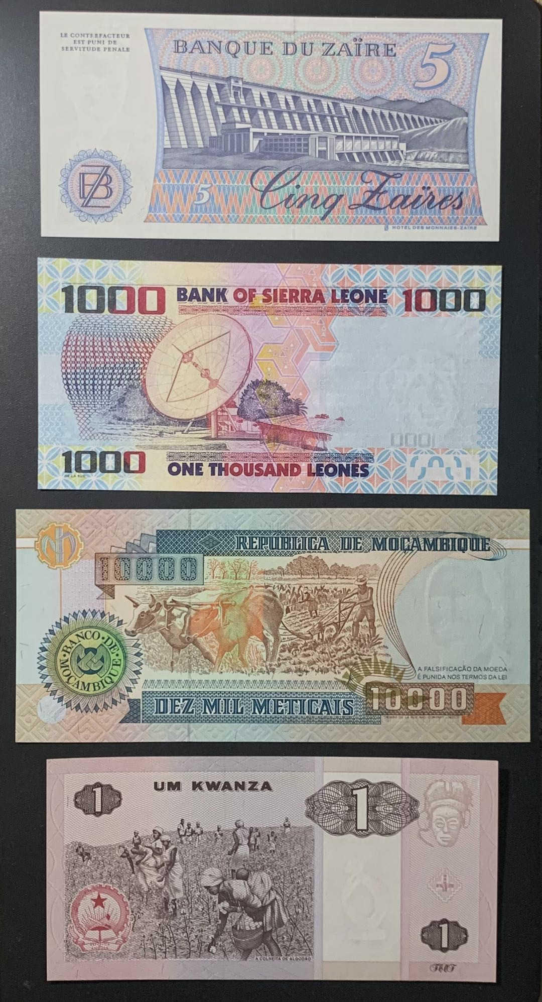 紫瑗钱币—微拍第122期—纸币场 非洲各国纸币 4枚一组 UNC 