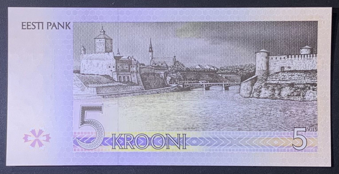 紫瑗钱币—微拍第122期—纸币场 爱沙尼亚 1994年 5克朗 （P-76）UNC