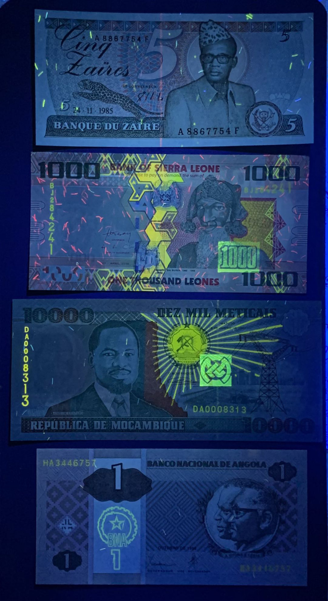 紫瑗钱币—微拍第122期—纸币场 非洲各国纸币 4枚一组 UNC 