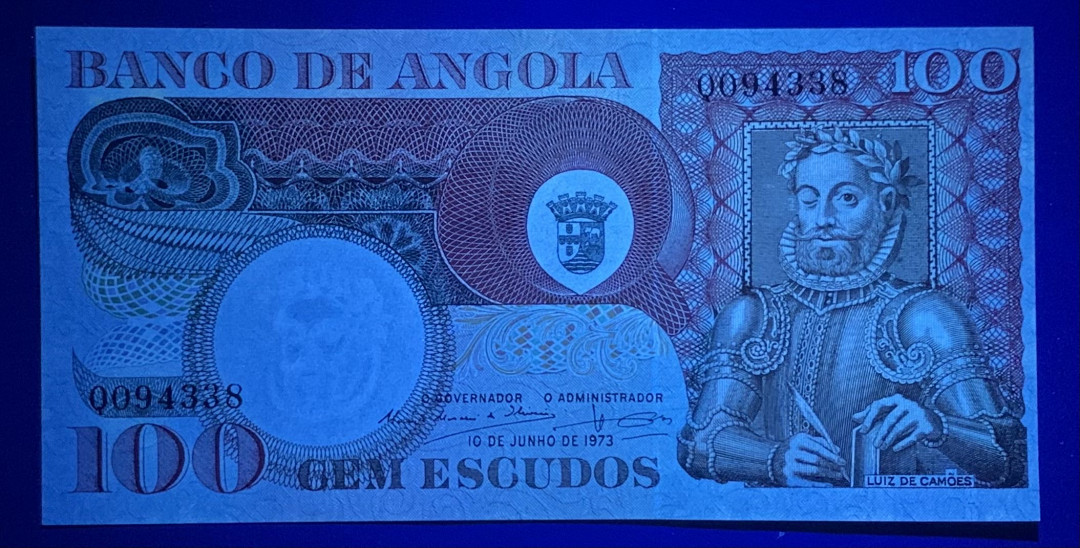 紫瑗钱币—微拍第122期—纸币场 葡属安哥拉 1973年 100埃斯库多（P-106） UNC