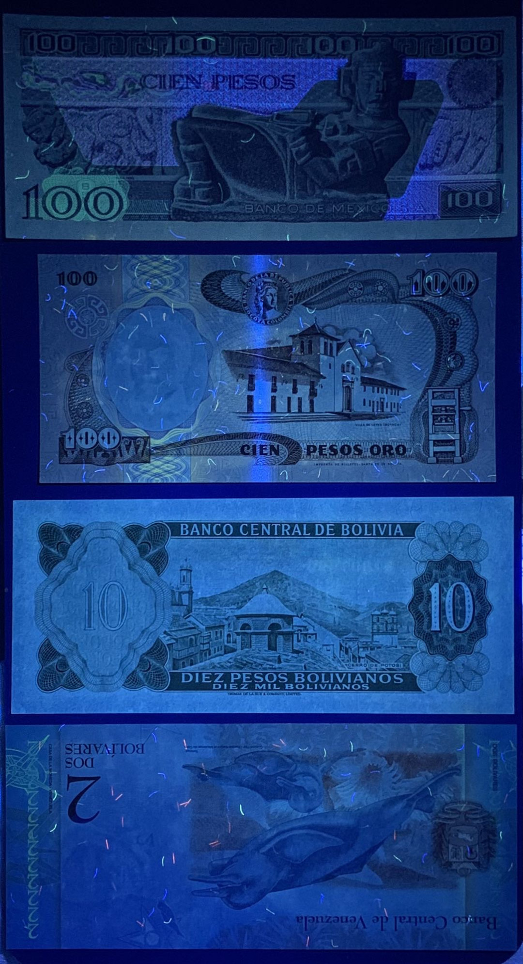 紫瑗钱币—微拍第122期—纸币场 拉丁美洲各国 4枚一组 UNC 