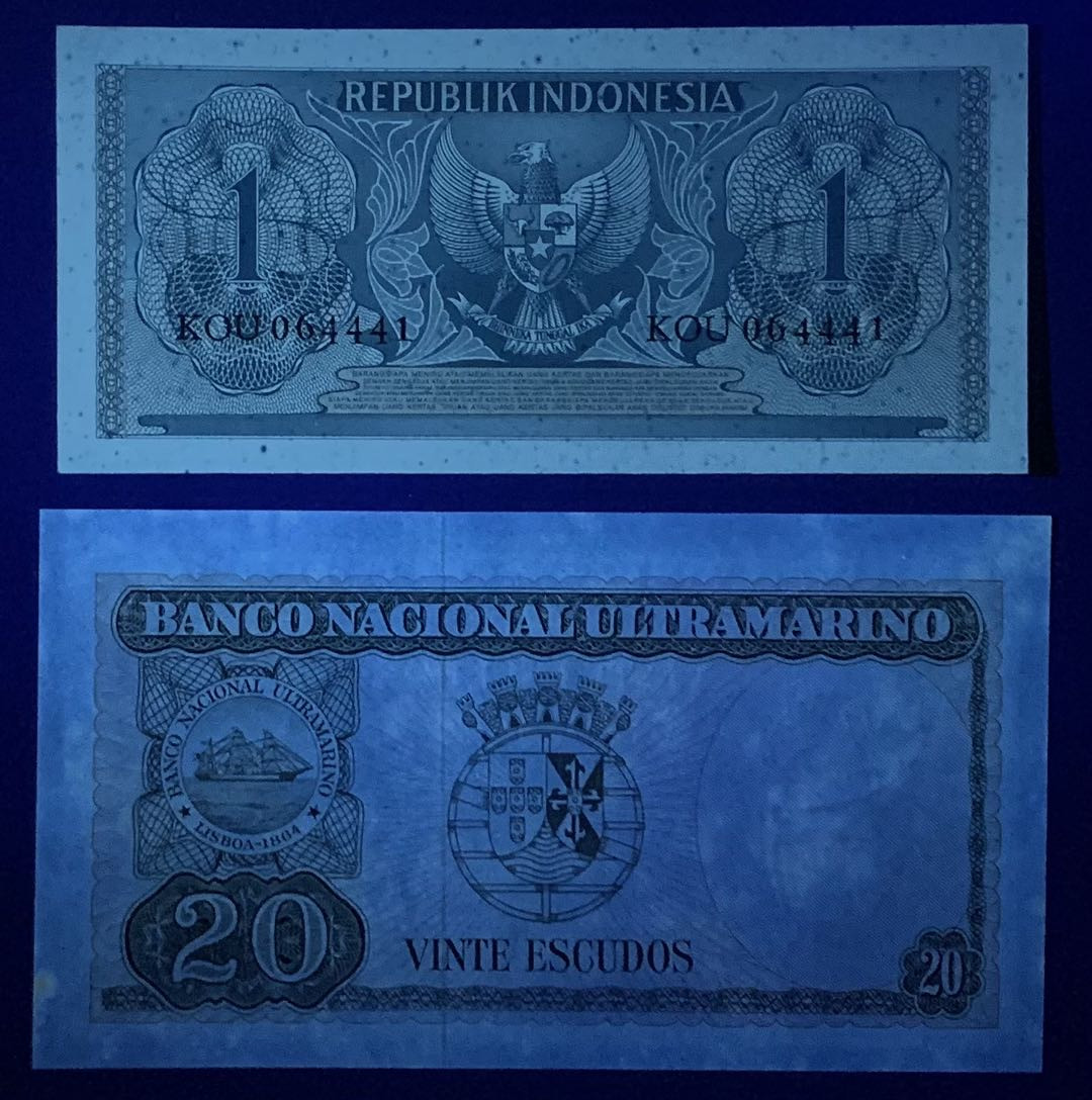 紫瑗钱币—微拍第122期—纸币场 印度尼西亚 1956年 1卢比 东帝汶 1963年 100埃斯库（P-28） 2枚一组 UNC