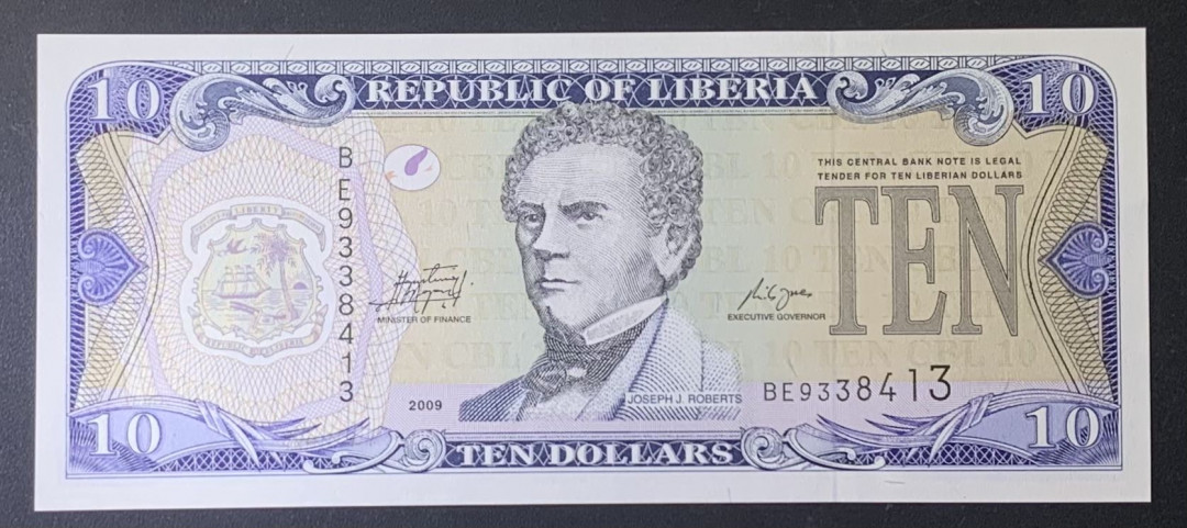 紫瑗钱币—微拍第122期—纸币场 利比里亚 2003年 10元 （P-27）UNC