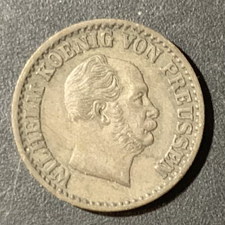 紫瑗钱币—微拍第123期  德国 普鲁士 1872年 C版 1格罗森 铜币 AU