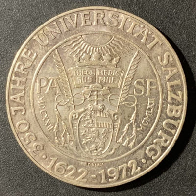 紫瑗钱币—微拍第128期  - 奥地利 1972年 萨尔兹堡大学350周年 50先令 20克 0.9银