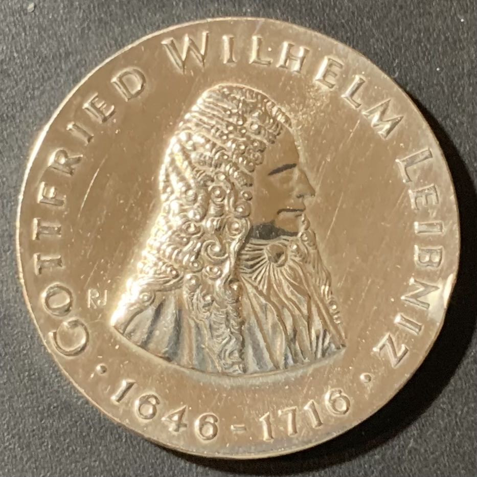 紫瑗钱币—微拍第123期  东德 1966年 哥特弗里德·威廉·莱布尼兹逝世250周年 20马克 20.9克 0.8银