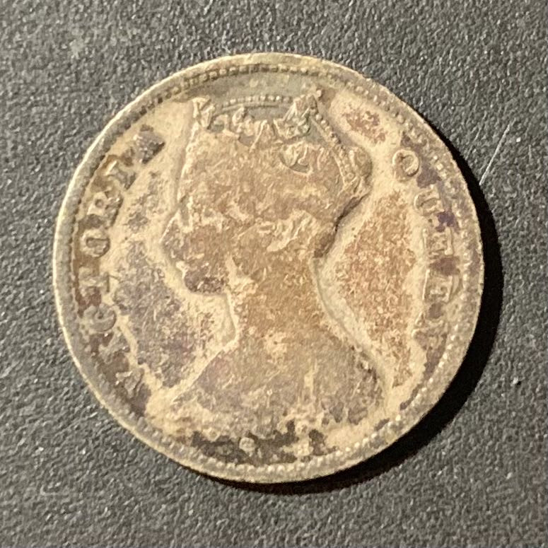 紫瑗钱币—微拍第123期  香港 1900年 维多利亚 一毫 10分 2.72克 0.8银