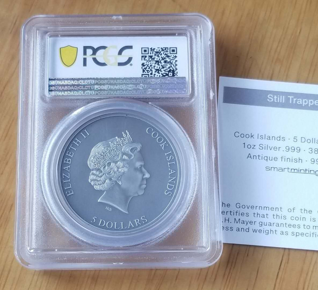 【随心拍&Getcoins】钱币拍卖第七十九期～ 库克2020年困境之中黑色艺术银币 PCGS评级币