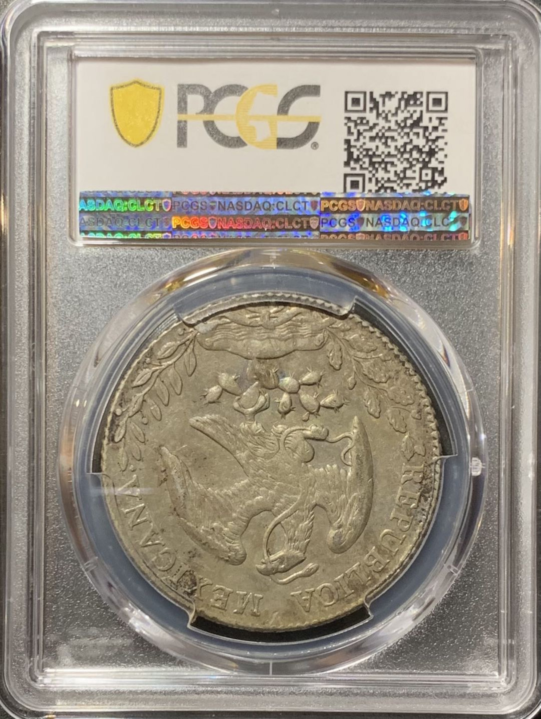 紫瑗钱币—微拍第123期  墨西哥 1878年 MO MH 8里亚尔 花边鹰洋 PCGS AU55